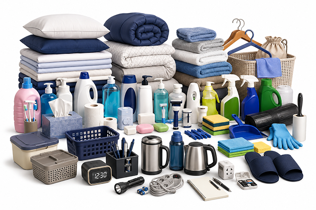 Cabin stores linens and housekeeping supplies for ships