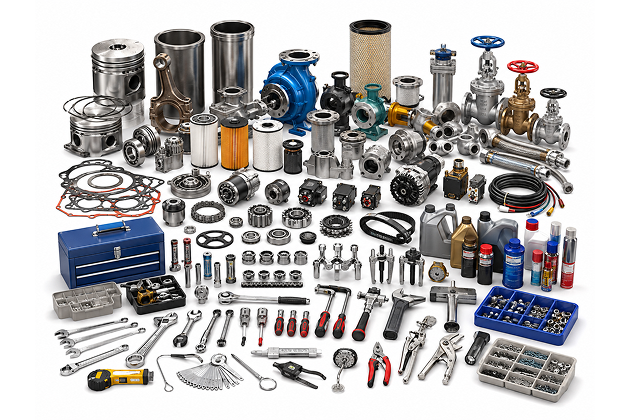 Engine stores spares and mechanical parts for ships